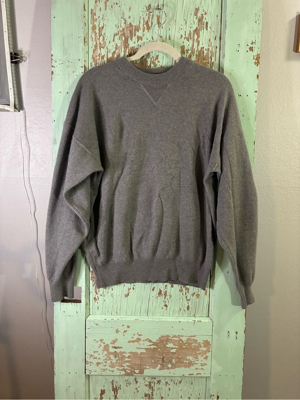 Men's Crewneck grey cashemere Sweater